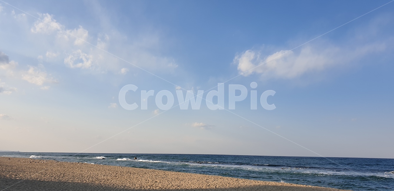 바다,하늘,파도,해변,강릉,해변,바다,beach,sea