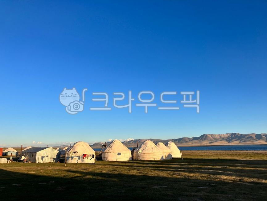 sky,tent,yurta,nature,Central Asia,Kyrgyzstan,grassland