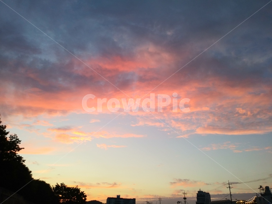 sky,하늘,황혼,일몰,sunset,redsky