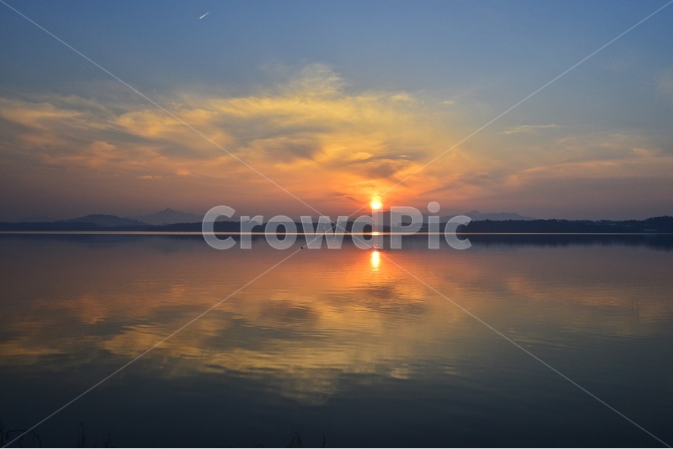 nature,자연,outdoors,옥외,water,물,고창,동림지,동림지일몰,노을,황혼,반영,하늘,구름