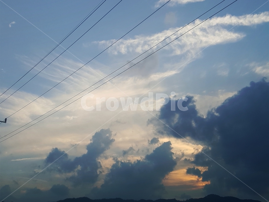 풍경,하늘,구름,노을,저녁,산
