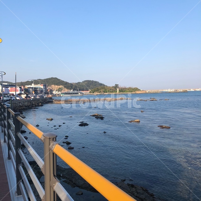 하늘,바다,바람,난간,banister