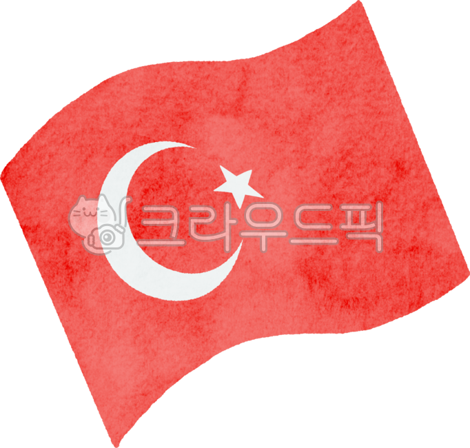 manijun,national flag,turkey,red background,white crescent,star,eurasia,istanbul,islam,illustration,watercolor,hand drawn,fluttering,country,symbol,middle east,turkiye