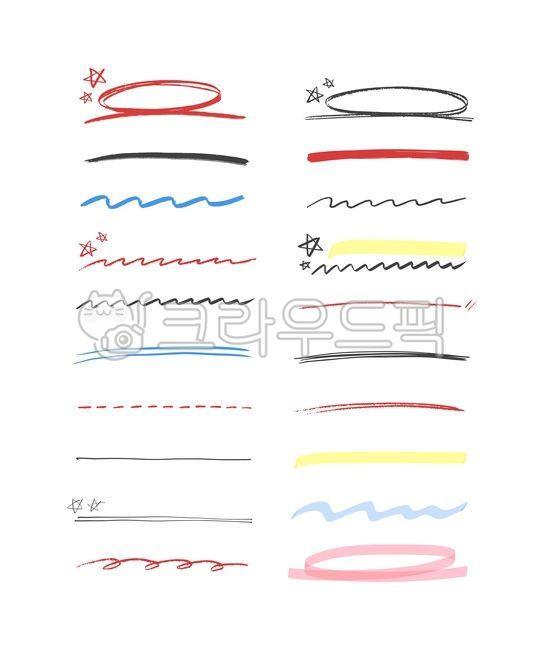 밑줄, 줄, 물결, 손그림, 손글씨, 사진,이미지,일러스트,캘리그라피 - 자몽 디자인작가