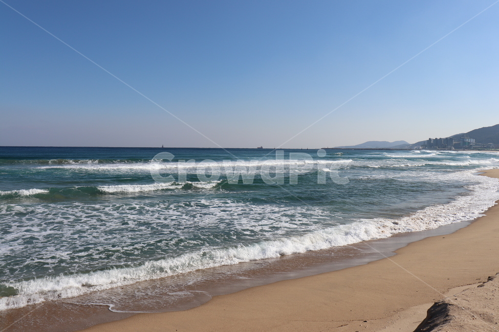 강릉바다,강원도바다,해변,겨울바다,수평선,파도,겨울파도,해변파도