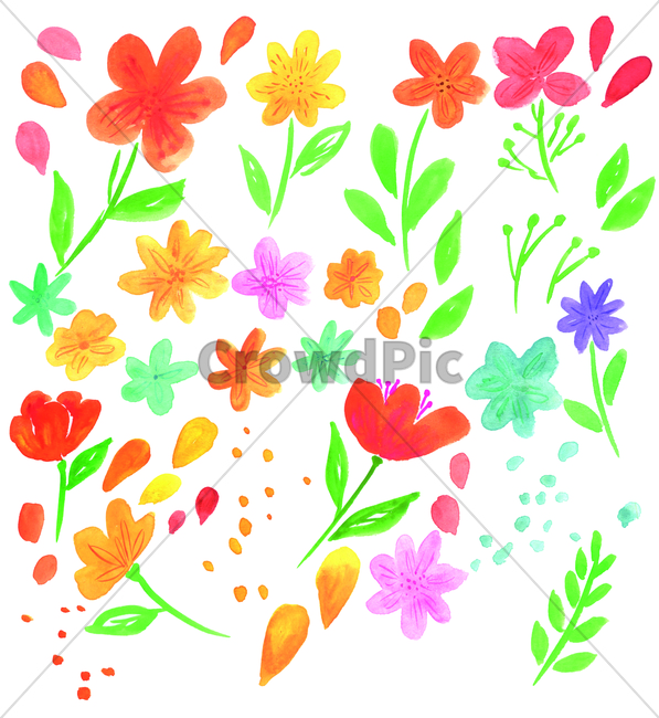 손그림,물감그림,봄,spring,springtime,handdrawing,watercolor,꽃,flower,bloom,blossom,나뭇잎,leaf,foliage,umbrage