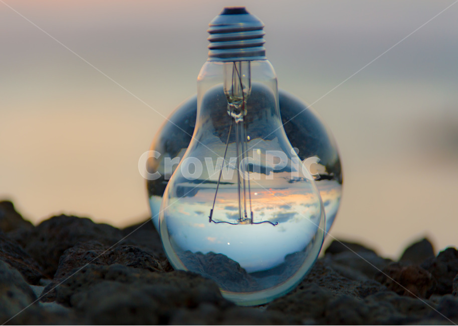 렌즈볼,lensball,수정구슬,유리구슬,석양,노을,배경,전구,구체,빛,light,연출,컨셉,콘셉,direction,concept