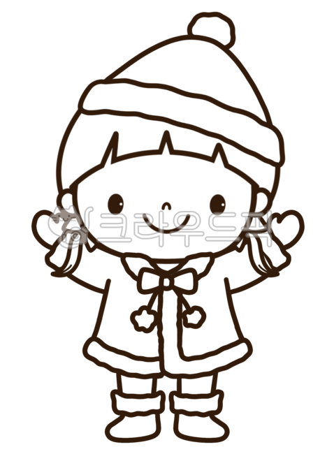 크리스마스,성탄절,산타복자,여자산타,메리크리스마스,유치원,어린이집,어린이,산타모자,겨울,여아,산타복,산타의상,색칠공부,파티