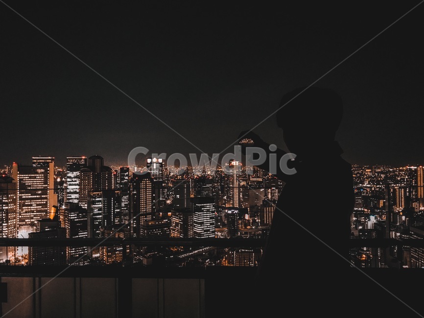 일본,야경,오사카,우메다공중정원,전망대,야경,밤,풍경,nightscape,night,landscape,도시,city,인물실루엣,사람실루엣,character silhouette,human silhouette