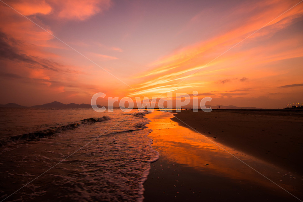 부산,다대포,일몰,석양,노을,바다,자연,풍경,nature,landscape,해변,바다,beach,sea,색깔,색상,색채,색감,color sense,color sensitivity,feeling of color,outdoors,옥외,sky,하늘,dusk,황혼,sunset,red sky,붉은 하늘,dawn,새벽