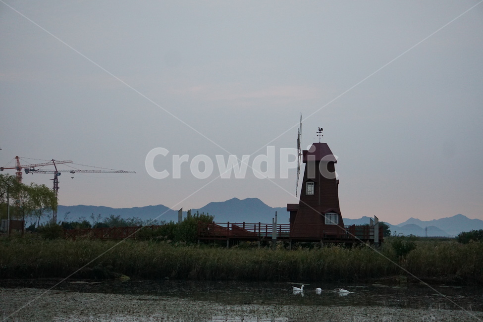 새벽,일출,공원,풍차,하늘,수변공원,자연,풍경,nature,landscape