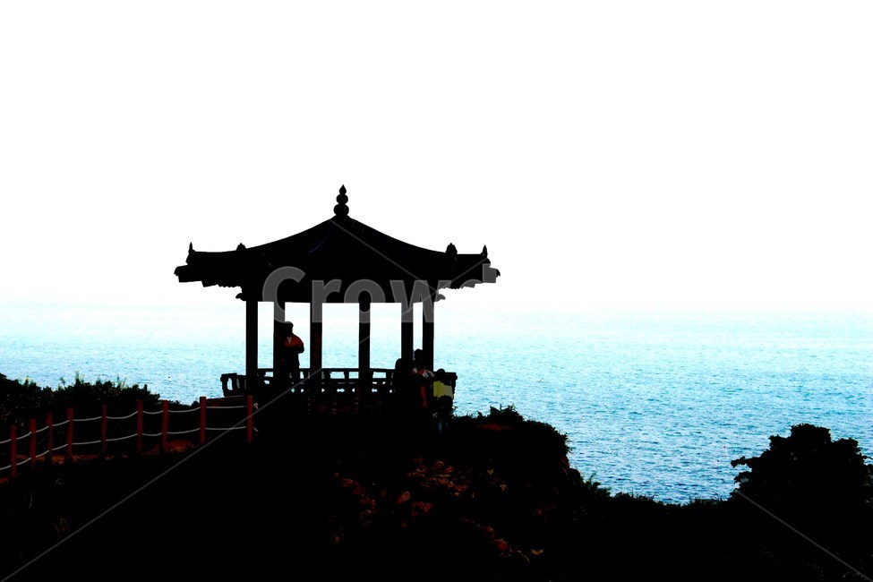 정자,경치,풍경,여유,자연,모정,바다,남해,실루엣,흑백,여행,경남의섬