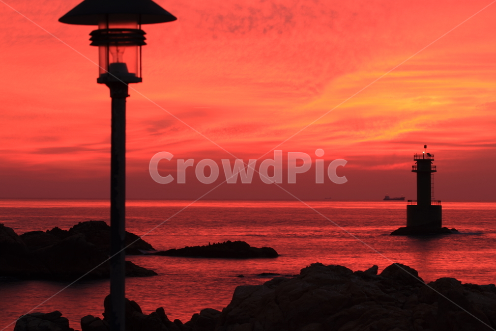 등대,부산,바다,일출,풍경,가로등,등대,lighthouse,실루엣,그림자,silhouette,shadow