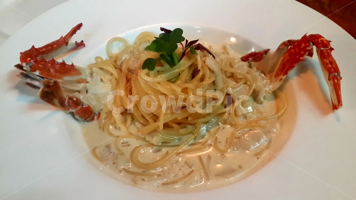 pasta,dinner,food,Crab Meat Cream Pasta,Noodle dish