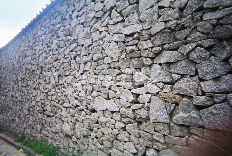 돌담,돌담길,돌,벽,삼청동,필름사진,건축물,건물외관,exterior,building,structure,architecture,construction