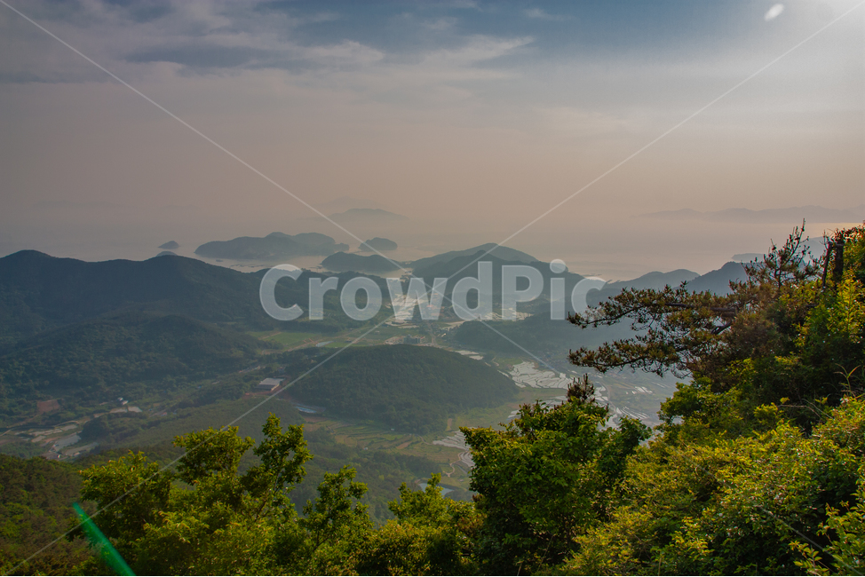 푸르름,통영,바닷가,미륵산정상,바다일몰,자연,풍경,nature,landscape,outdoors,옥외,mountain range,산맥,mountain,산