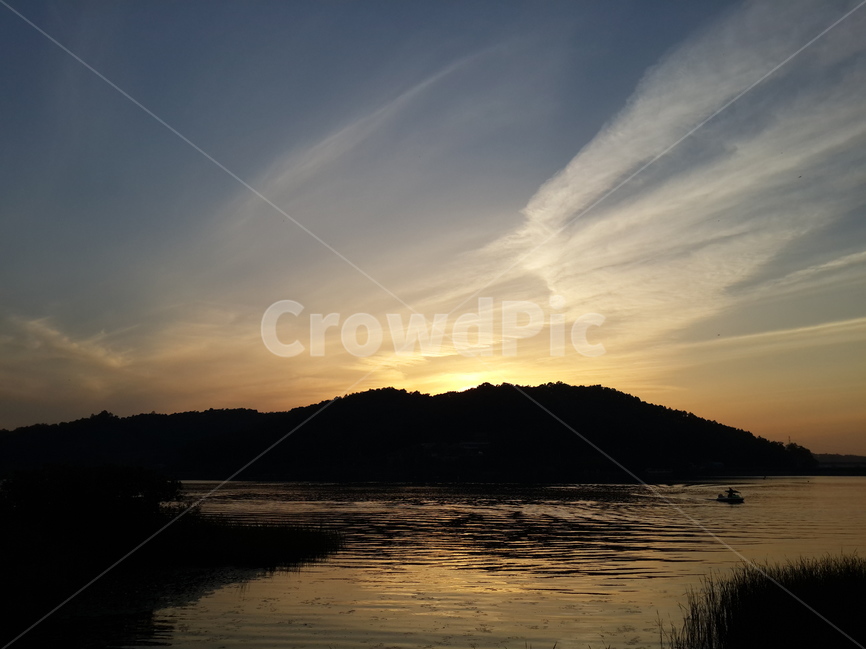 신정호수,저수지,저녁노을,노을,풍경,맑음,해,자연,풍경,nature,landscape,outdoors,옥외,land,땅,water,물