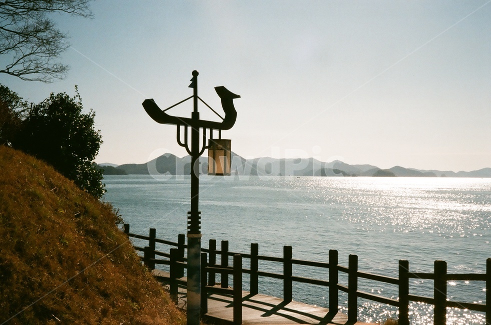 공원,해상공원,색감,필름,바다,등,통영,이순신공원,sea