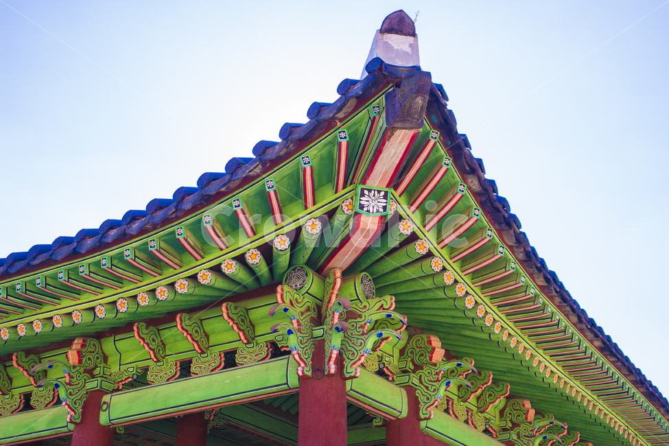 조선,처마,지붕,기와,단청,단청무늬,화성,화성행궁,건축물,옛건물,전통,초록