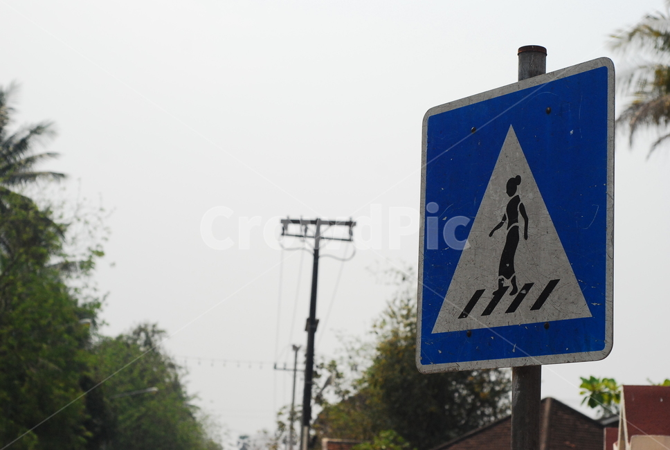 라오스,표지판,sign,파랑,blue