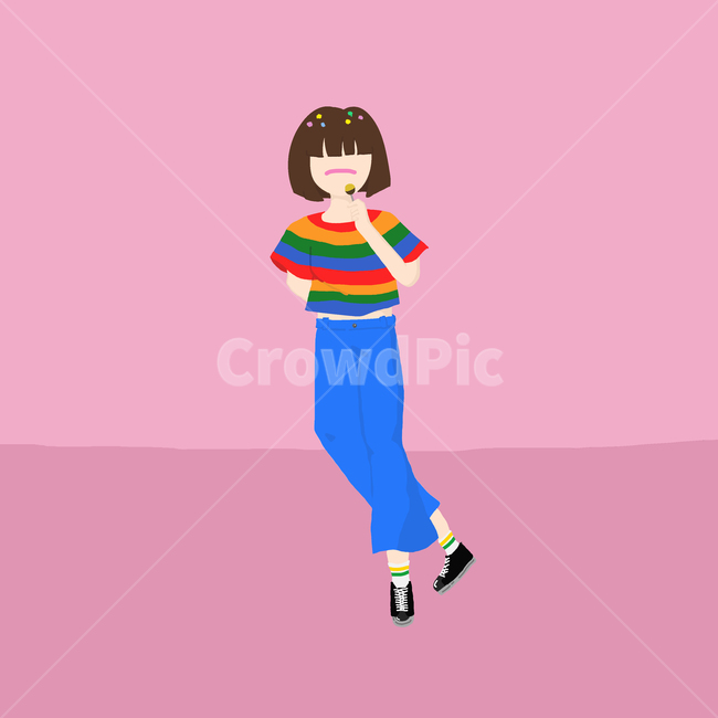 일러스트,사탕,발렌타인데이,화이트데이,사람,발랄함