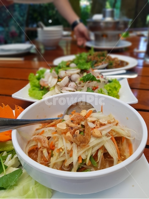 쏨땀,음식,태국음식,태국,thaifood