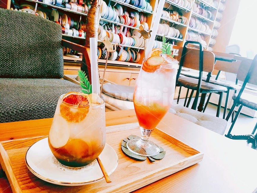 dessert,디저트,카페,과일청,레몬에이드,자몽에이드,유리컵,쟁반