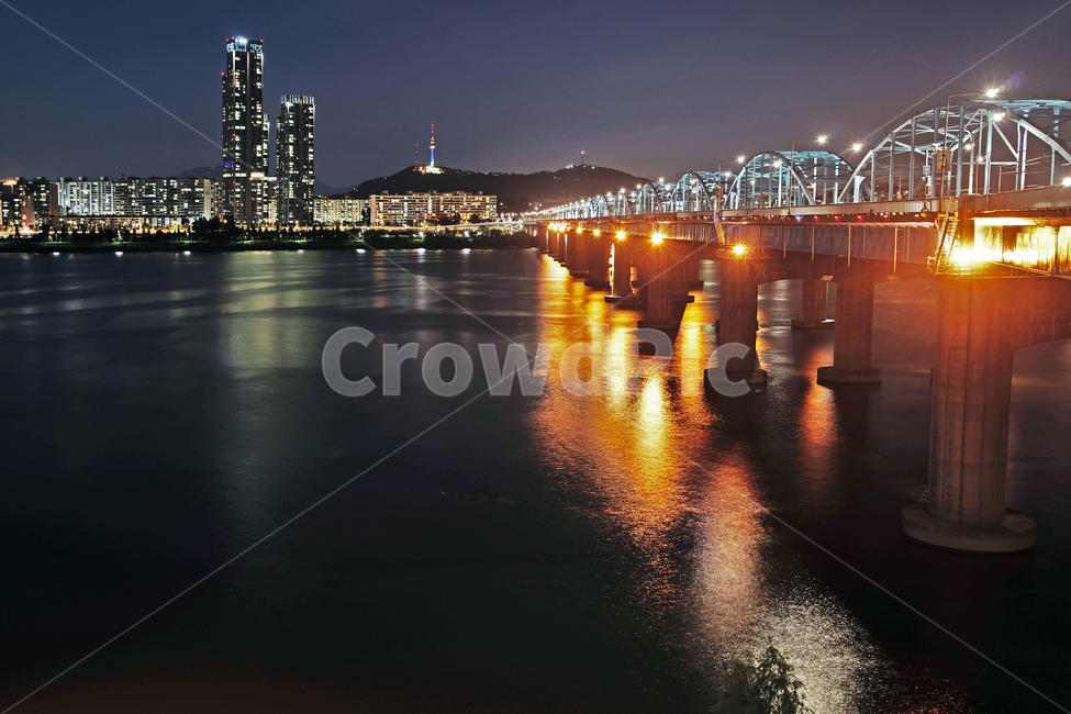 한강,동작대교,남단,한강다리,이촌동,아파트,야경,조명,반영,야경,밤,풍경,nightscape,night,landscape,water,물,waterfront,워터 프론트