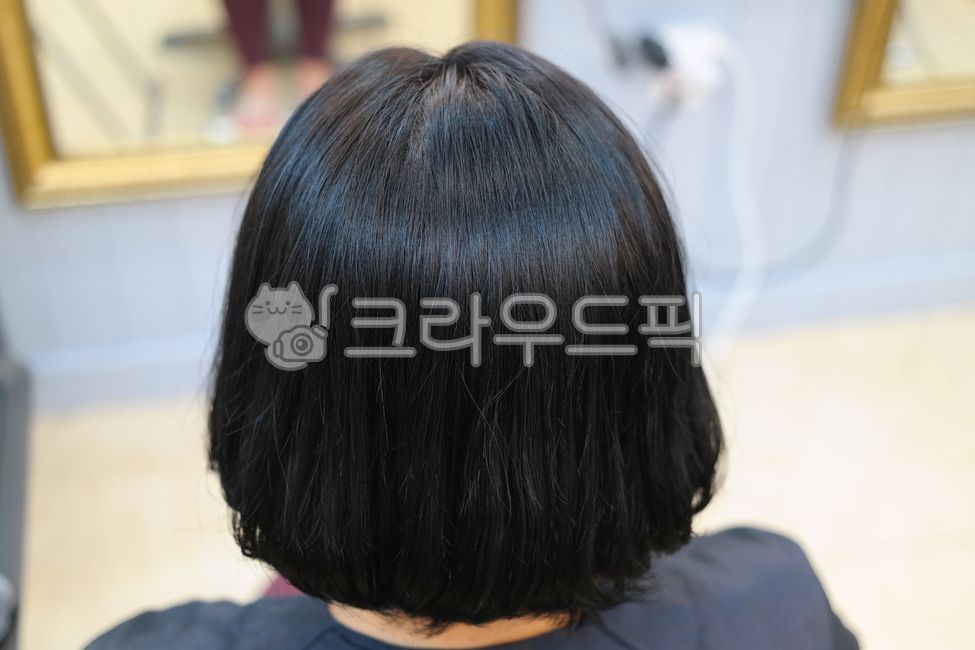 black hair,Salon,Polish,perm,beauty,back,shine,shot,head,Black color,Perm,hair style,style,short hair