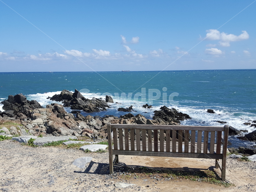 울산,간절곶,바다,의자,배경,자연