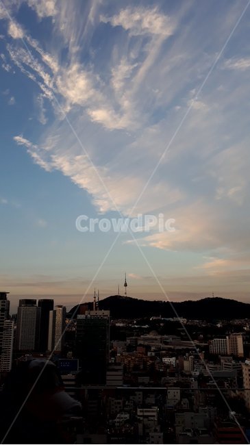 서울,노을,하늘,건물,날씨,구름,sky