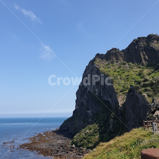 성산일출봉,자연,제주,제주도,nature,자연,풍경,nature,landscape,outdoors,옥외,promontory,곶,cliff,낭떠러지