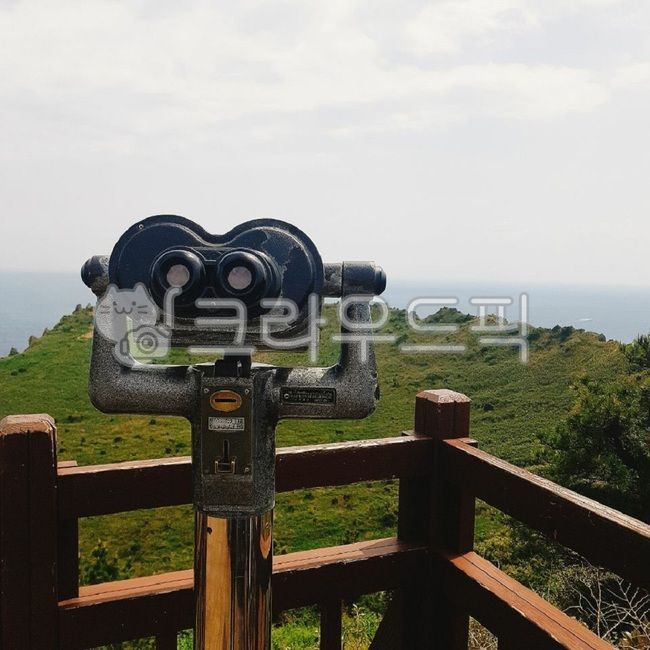 망원경,성산일출봉,제주,자연,해질녘