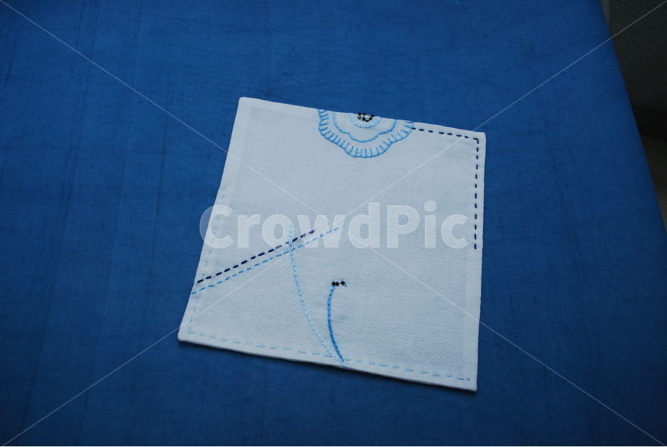 블루매트,자수매트,여름티매트,자수,blue,감성