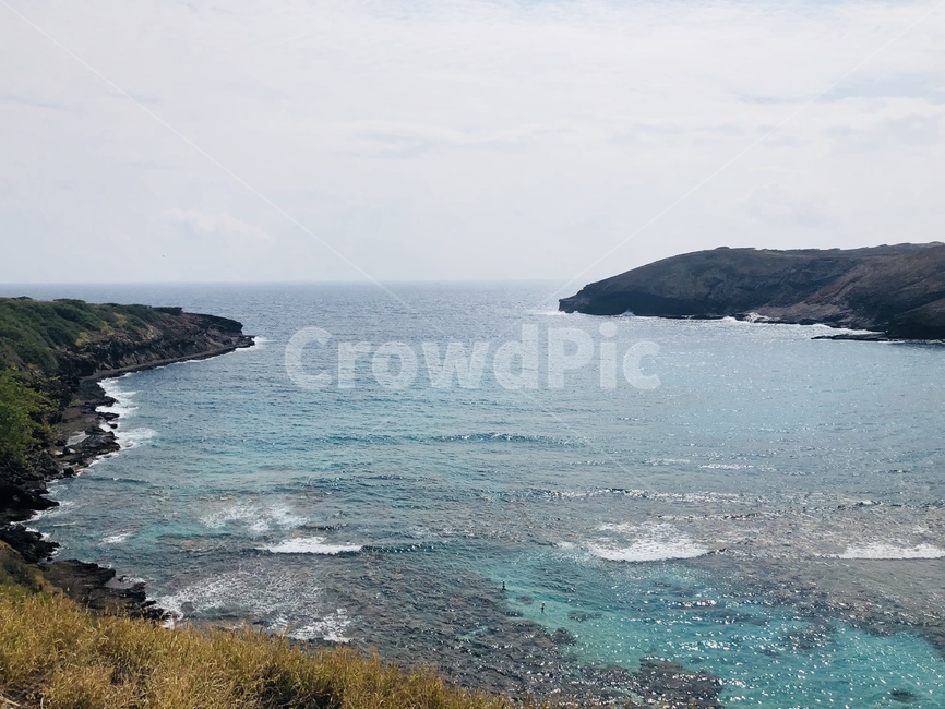 promontory,곶,sea,바다,ocean,옥외,outdoors,자연,nature,대양,water,물,shoreline,해안선,하와이,호놀룰루,하와이호놀룰루,풍경,경치,하나우베이,자연,풍경,nature,landscape