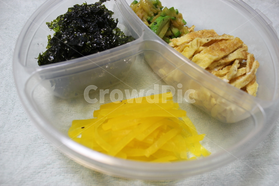 고명,계란지단,단무지,호박,김,음식,food,한국전통음식