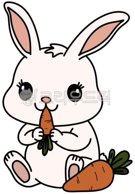 토끼,당근먹는토끼,당근,일러스트,동물,귀여운,야채