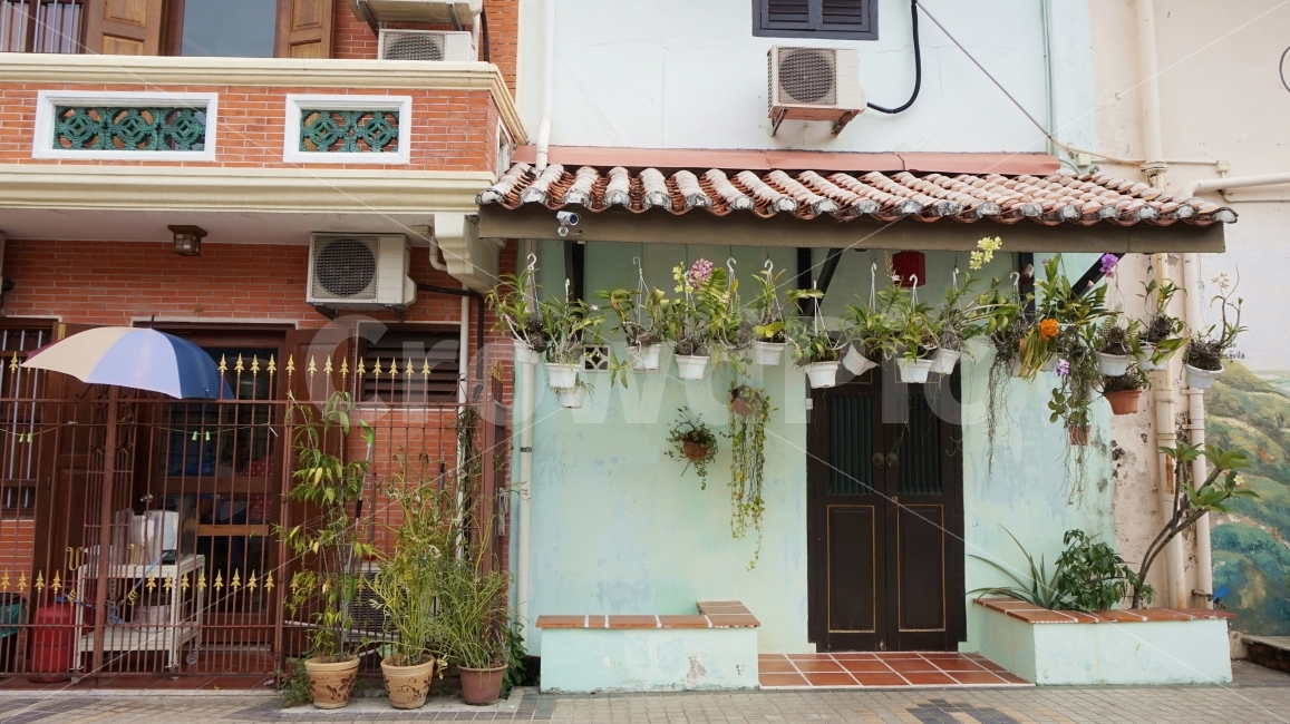 말레이시아,페낭,거리,풍경,여행,집,꽃,화분,건축물,건물외관,exterior,building,structure,architecture,construction,해외,외국,세계,foreign,oversea,world