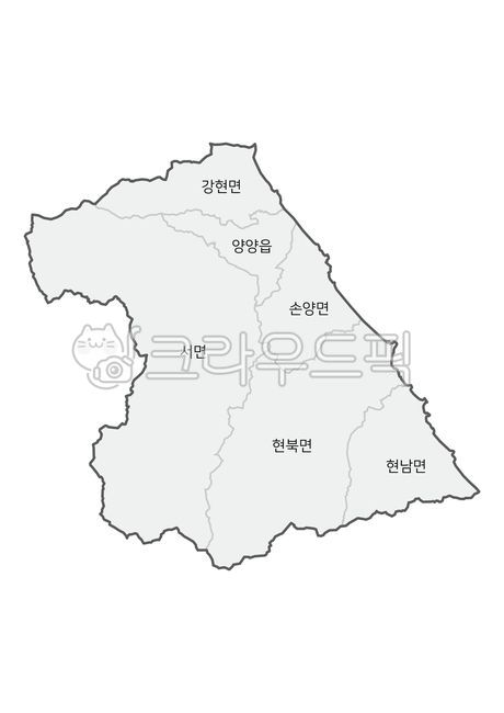 양양군행정지도,양양군,지도,강원도지도,강원도,양양군지도,한국지도,행정지도