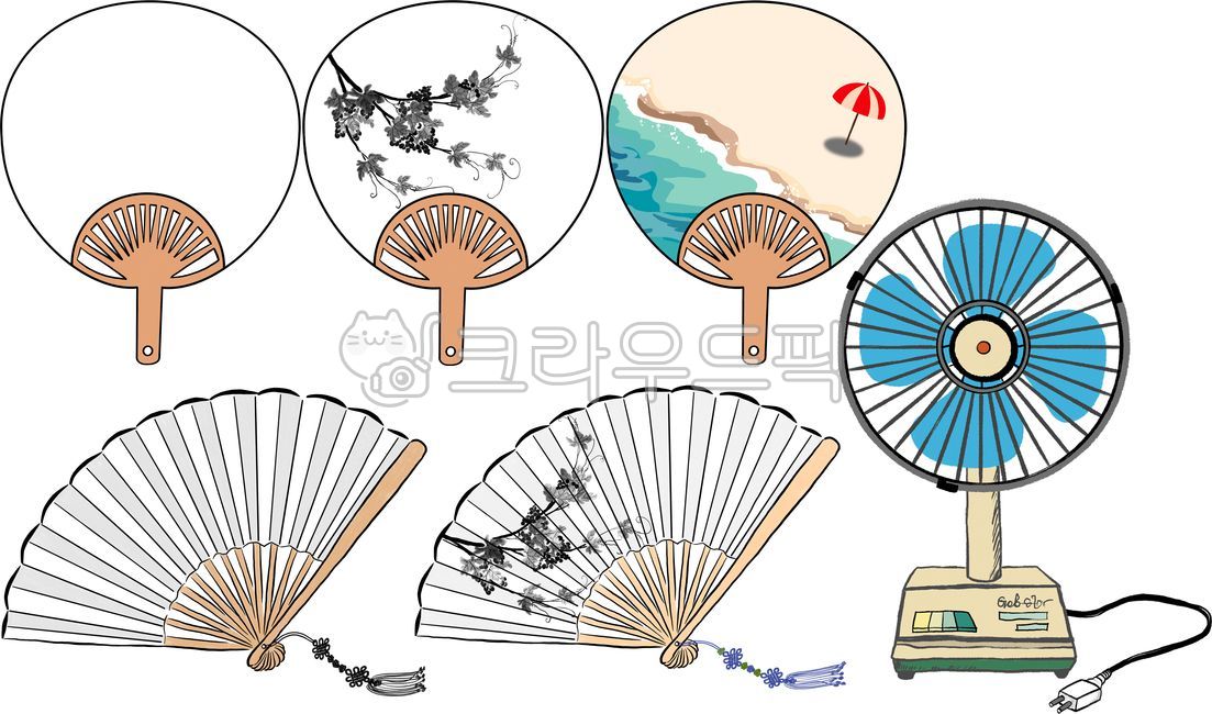 시원한부채, 합죽선, 부채, 전통부채, 전통, 사진,이미지,일러스트,캘리그라피 - kearl작가