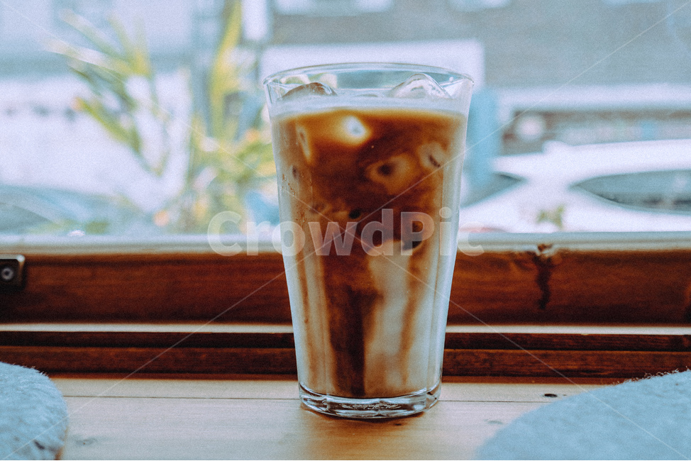 커피,카페,카페라떼,아이스커피,유리잔,얼음,커피,카페,coffee,cafe