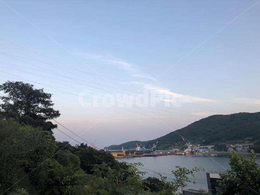 여수,하늘,바다,구름,자연,산