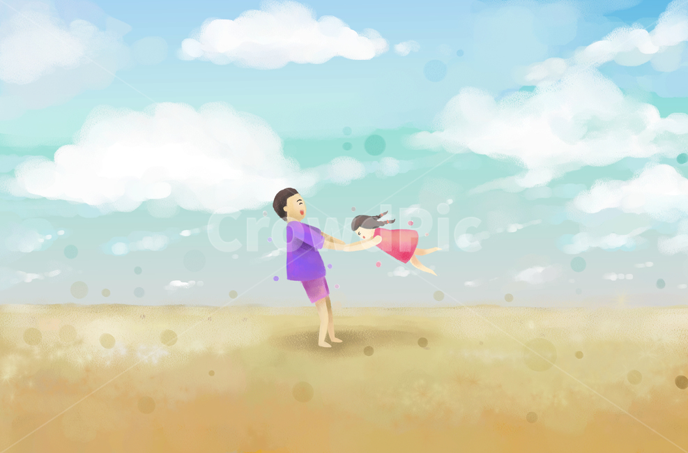 페인터,그림,일러스트,핸드드로잉,드로잉,이미지,아트,클립,클립아트,삽화,그래픽,수채화,유화,파스텔,상황,상황그림,상업미술,회화,수작업,손그림,미술,피서,행복,인간,여행,여행지,휴양지,휴가,휴식,즐거움,기쁨,사람,배경,캐릭터,예쁜그림,엽서,카드,감수성,느낌,라이프스타일,해변,아빠와딸,놀이,즐김,가족,신남,그리움,둥실둥실,남자,여자,아빠,딸,소녀,하늘,구름,바다,모래,모래사장,백사장,풍경,여름,여름,계절,summer,season,해변,바다,beach,sea,그래픽,일러스트레이션,graphic,illustration