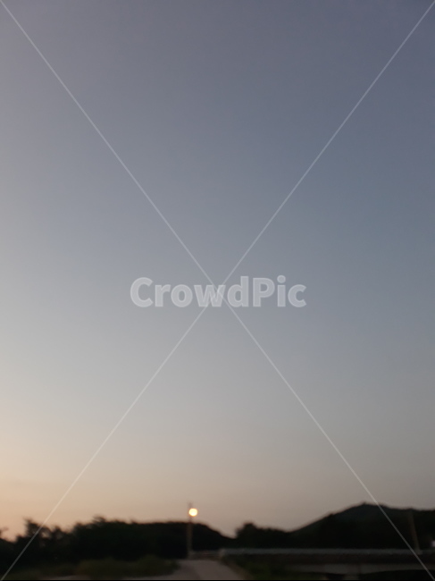 저녁노을,산,노을지는,풍경,밤하늘