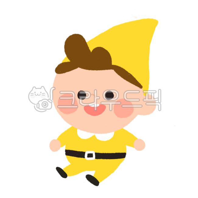 Snow White,Dwarf,Yellow,Dwarf Hand Drawing,Seven Dwarfs