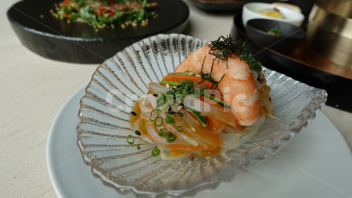 음식,식사,food,dish,meal,탕평채,새우,샐러드,salad,shrimp,칵테일새우