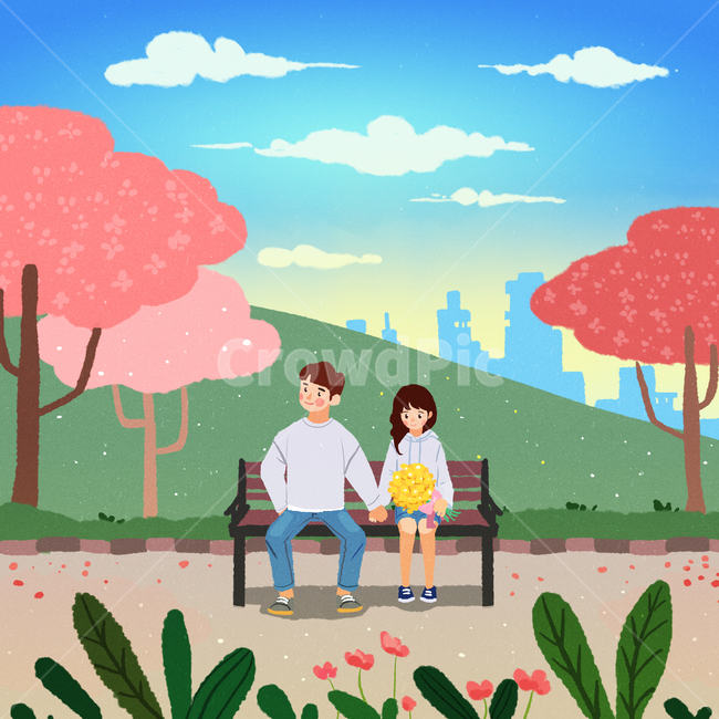 웹배너,이벤트페이지,사람,남자,여자,선물,프로포즈,두명,설렘,인물,손,화이트데이,사랑,로맨스,로맨틱,이벤트,전단지,커플,일러스트,연인,분홍,핑크,노랑,옐로우,러브,하트,템플릿,발렌타인데이,발렌타인,인연,표지,책,달콤,인간,꽃,노란색,공원,벗꽃,풀,벤치,의자,수줍음,부끄러움,발그레,배너,구름,순수,건물,배경,봄,봄,계절,spring,season,연인,커플,사랑,lover,couple,기념일,축하,anniversary,congratulation,celebrate,celebration,그래픽,일러스트레이션,graphic,illustration