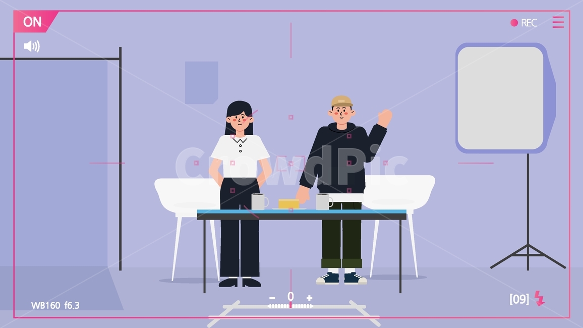 라이브방송,스튜디오,촬영,조명,illustrator,vector,live,studio,카메라,필름,그래픽,일러스트레이션,graphic,illustration