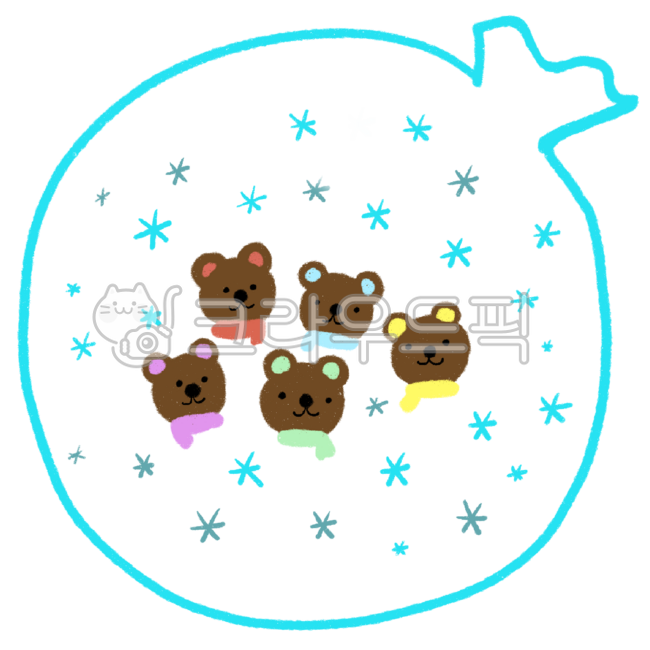 주머니,곰,곰주머니,겨울,눈
