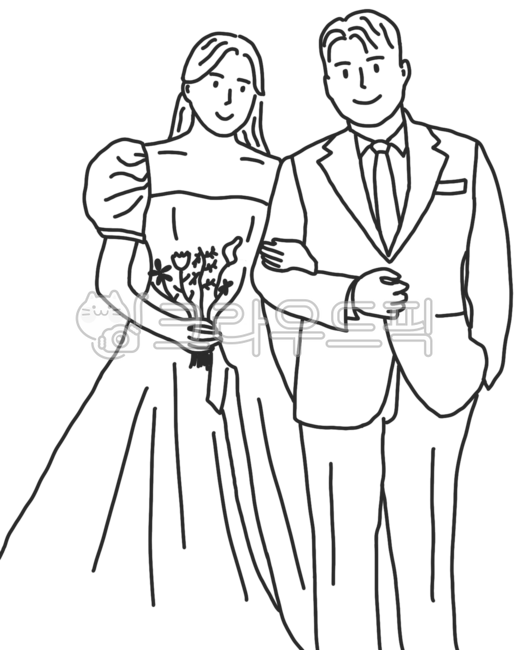 청첩장라인드로잉,라인드로잉,청첩장,결혼그림,결혼일러스트,청첩장그림,결혼식,신혼부부,결혼,웨딩,청첩장꾸미기,손그림,신랑,신부,턱시도,웨딩드레스,일러스트,illustration